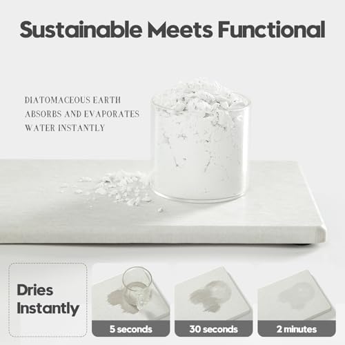 2PCS 10"x 5" Large Bathroom Sink Vanity Trays, Water Absorbing Diatomite Stone - Image 5