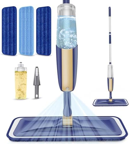 Spray Wet Mops for Floor Cleaning: Hardwood Floor Mops Refillable Reusable by MEXERRIS