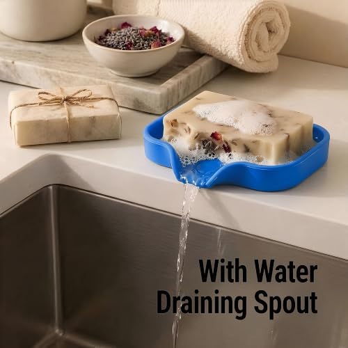 Zulay Kitchen Small Silicone Sponge Holder – Space-Saving Sink Organizer Tray - Image 2
