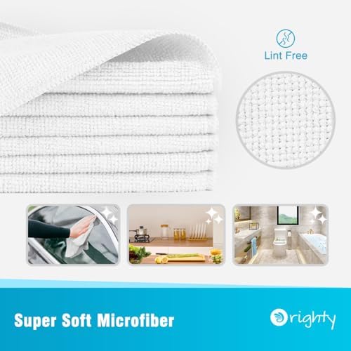 Orighty Microfiber Cleaning Cloth, Cleaning Rags, 24 Pack, 12x11 in - Image 2
