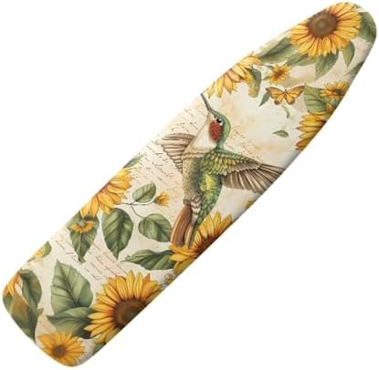 Sunflower Ironing Board Cover, Hummingbird Ironing Board Pad Cover Protector by KUIFORTI