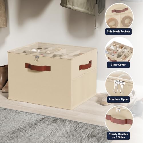 Ornavo Home Linen Large Shoe Storage Organizer Bins 2 Pack - Image 3
