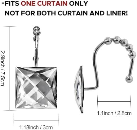Sunlit Luxury Design Square Clear Diamond Crystal Gem Bling - Image 2