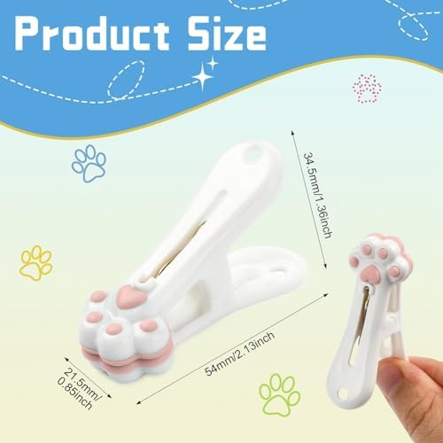 24Pcs Cute Paw Print Plastic Clothespins - Image 4