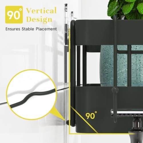 Heavy-Duty Adhesive Shower Rack, Dark Gray Storage - Image 5