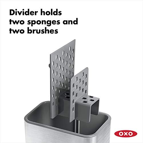 OXO Good Grips Stainless Steel Sink Organizer Caddy & Sponge Holder - Image 3