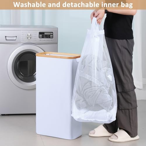 IEGrow Laundry Hamper with Lid, 60L Laundry Basket with Mesh Bags - Image 6