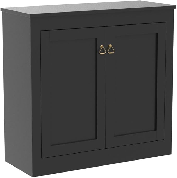 Cozy Castle Buffet Cabinet with Storage - Kitchen Storage Cabinet Wood Console Table Coffee Bar Accent Cabinets for Living Room Dining Room Entryway Black 31.5" W