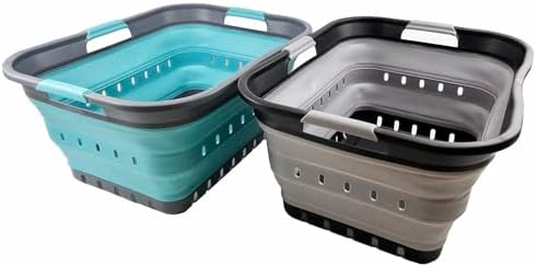 SAMMART 42L Collapsible Plastic Laundry Basket by SAMMART
