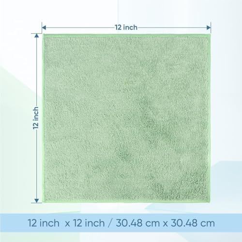 HOMEXCEL Washcloths 12PK, Ultra Soft&Highly Absorbent Face Towels, 12X12 in - Image 5