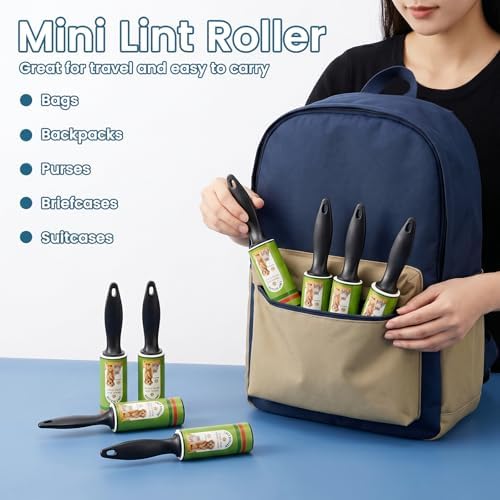 24 Rolls Compact Lint Rollers for Pet Hair Extra Sticky, Dog & Cat Hair Remover - Image 5