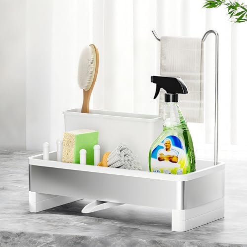 Ewaiira Sponge Holder for Kitchen Sink, Stainless Steel Sink Caddy by EwaiiraHomeStorageOrganizer