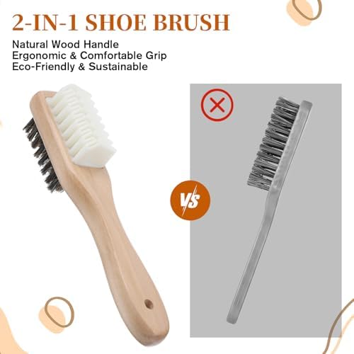 Gjinxi Suede Cleaning Kit Stain Brush and Eraser Brass Bristle Cleaner - Image 4