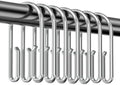 Chrome Shower Curtain Hooks Rings，Double Sided Shower Curtain Hooks Rust by VicSWJtory