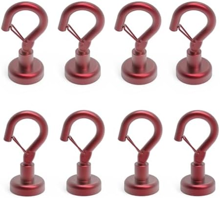 Ant Mag Magnetic Hooks Heavy Duty 22LBS Strong Magnet Snap Hooks 8 Pack by AntMag