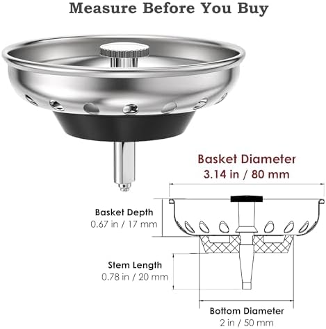 Kingrol 4 Pack Kitchen Sink Strainer Baskets - Image 3