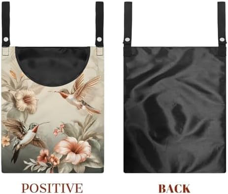 Hummingbird Clothes Pin Bag Poeny Flowers Clothes Pin Hanging Bag Fashion - Image 7