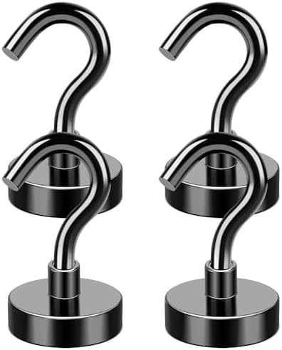 MIKEDE Magnetic Hooks 30Lbs+ Black Heavy Duty Earth Magnets by MIKEDE