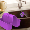 Sponge Holder for Kitchen Sink, Silicone Sink Saddle Caddy Organizer Rack by OKeanu