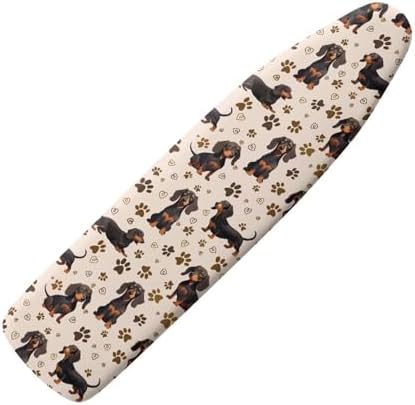 Heatproof Ironing Board Cover Dachshund Dog Paw Heart Ironing Board Protective by Unknown