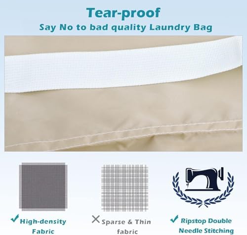 Coomee Heavy Duty Laundry Bag, 2 Pack XXL Nylon Laundry Bags - Image 3