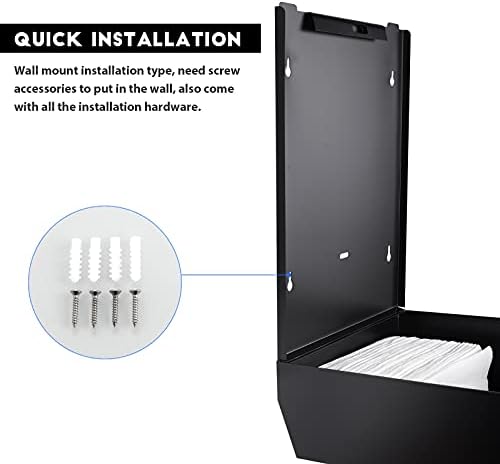 Gorlary Commercial Paper Towel Dispenser Wall Mount, Matte Black - Image 4
