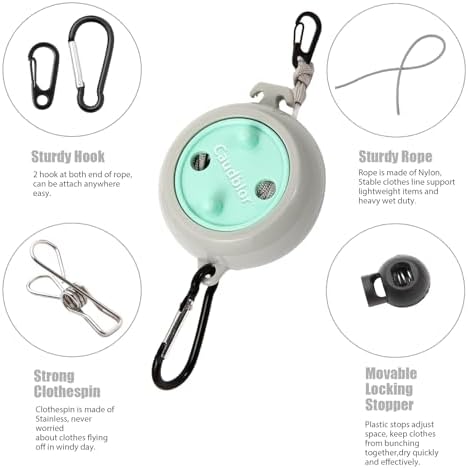 Portable Travel Clothesline, 33ft Camping Clothes line - Image 2