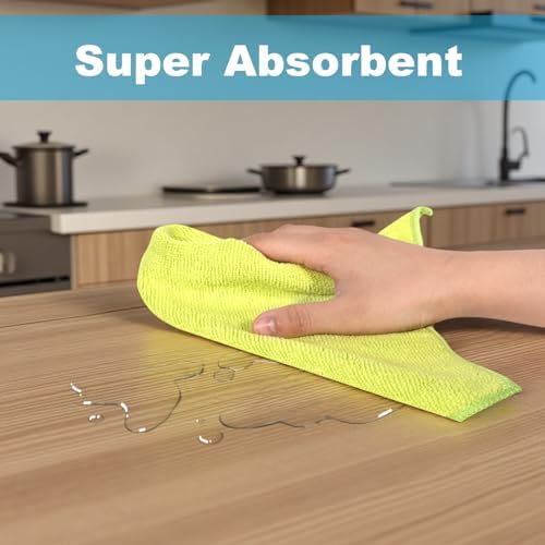 Microfiber Cleaning Cloth, 15 Pack Cleaning Towels, 11.5"x11.5" - Image 4