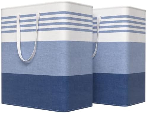 WOWBOX 2 Pack Laundry Baskets, Collapsible Dirty Clothes Laundry Hampers by WOWBOX