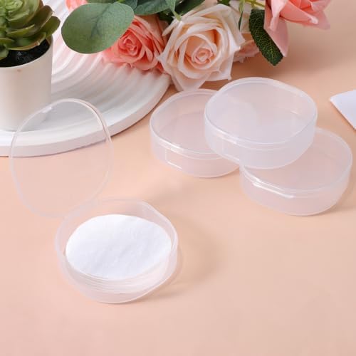 QfwdfcTrenz 4Pcs Plastic Cotton Square Holder Cosmetic Cotton Pads Holder - Image 4