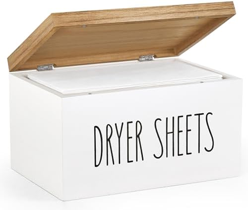 Dahey Dryer Sheet Holder, Laundry Wooden Container Holds 180 Sheets by Dahey