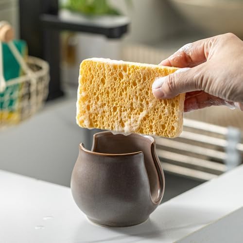 Zoeeker Sponge Holder for Kitchen Sink, Ceramic Dish Sponge Drying Rack Scrubby - Image 5