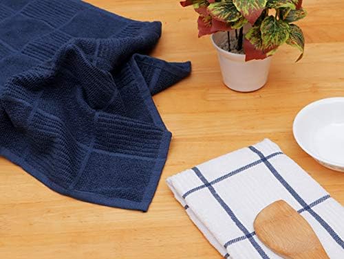 AMOUR INFINI Kitchen Towels Pack of 4, Terry Cotton Dish Towels, Ultra Absorbent - Image 5