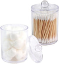 2 Pack Acrylic Qtip Holder Dispenser, Canisters Apothecary Jar Set by Aynoo