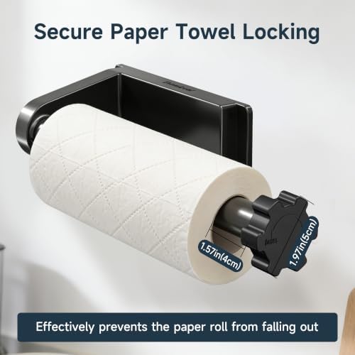 Magnetic Paper Towel Holder for Fridge Strong Magnet Black Kitchen Towel - Image 4