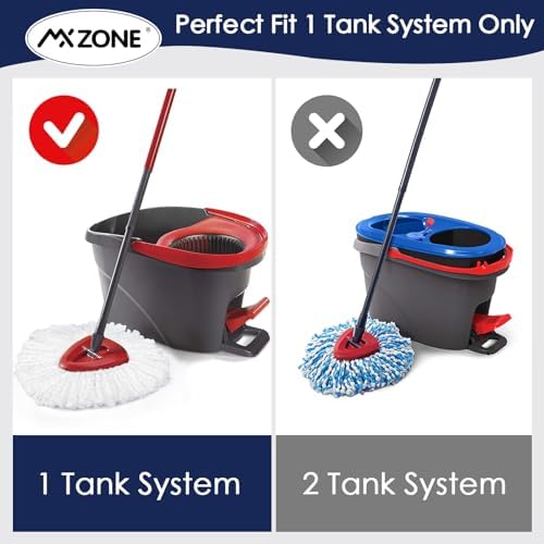 Spin Mop Replacement Heads for O-Cedar EasyWring 1-Tank, Microfiber 5-Pack - Image 2