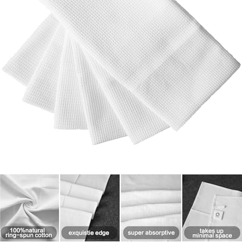 QUILTINA Dish Towels Set, 100% Cotton Waffle Weave Kitchen Towels 6 Pack - Image 2