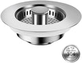 3 in 1 Kitchen Sink Drain Strainer, Universal Stainless Steel Sink Stopper by Caelecsisi
