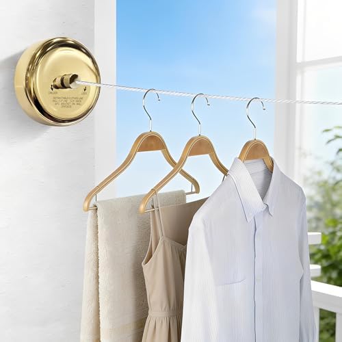 Retractable Clothesline, Wall Mounted Adjustable Clothing Rope - Image 2