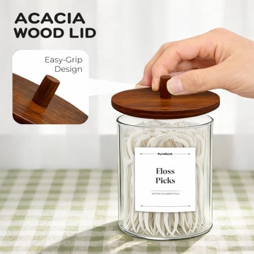 15oz & 10oz Glass Qtip Holder - Image 2