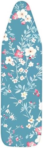 Blue Cute Floral Thick Padding Ironing Board Covers Soft Durable Stain - Image 7