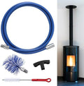 Pellet Stove Cleaning Brush Kit, 10FT Flexible Steel Rod by Dreyoo