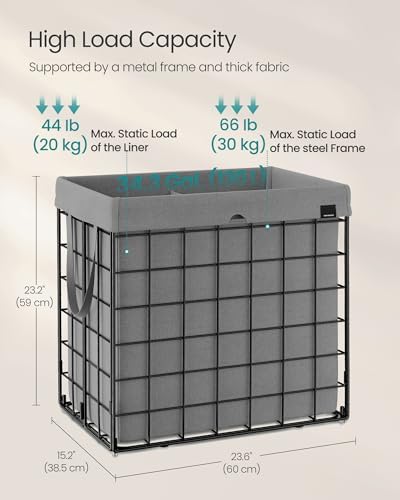 SONGMICS Laundry Hamper, Collapsible, 34.3 Gal. - Image 5