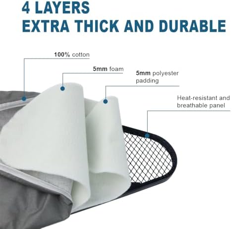 58"x15" Ironing Board Full Size, Heat Resistant Cover Iron Board - Image 6