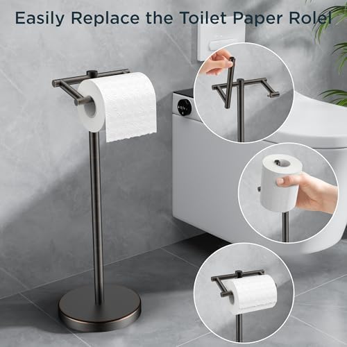 FORIOUS Commercial Toilet Paper Holder Wall Mount Bathroom Tissue Holder - Image 4