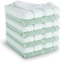 KitchenAid Albany Dishcloth 8 Pack Set, Pistachio/White by KitchenAid