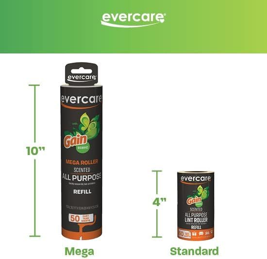 Evercare Pack of 3 Gain Scented All-Purpose Mega Lint Roller Refill Rolls - Image 3