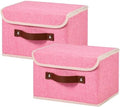 2PCS Storage Bins Boxes with Lids Decorative Fabric Baskets by Unknown