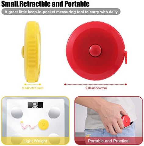 Tape Measures Retractable, Fabric Measuring Tape, 60 Inch Small Sewing Tape - Image 2