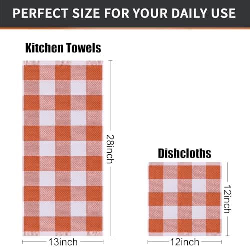 Mordimy 8 Pack Kitchen Towels and Dishcloths Set - Image 6
